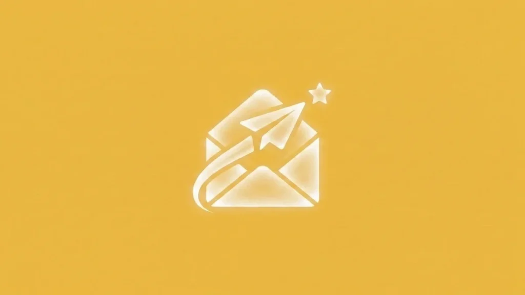 Ilustración de sobre abierto con avión de papel que representa el email marketing y su retorno