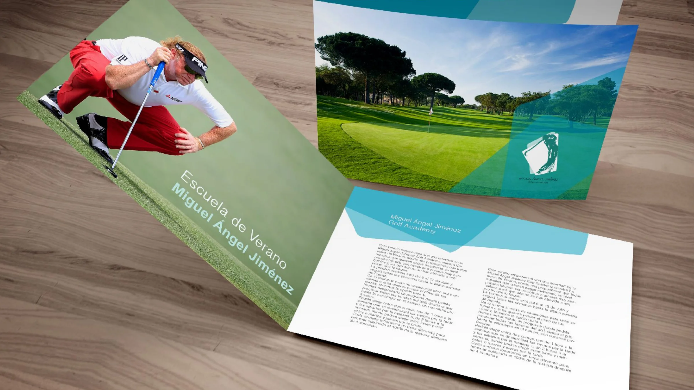 Identidad de la academia de golf de Miguel Ángel Jiménez