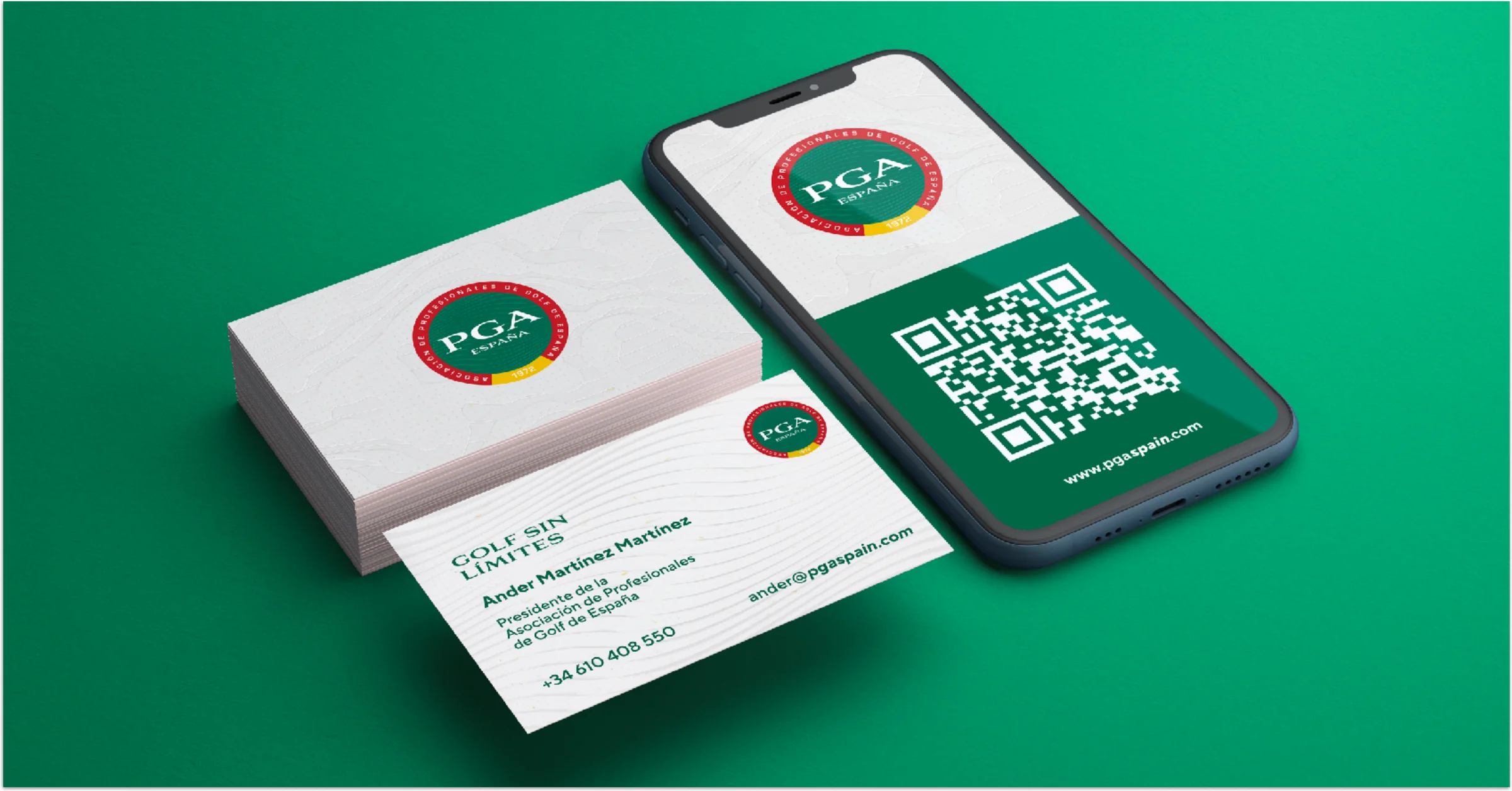 Material de comunicación de la PGA de España diseñado por Hola in Company