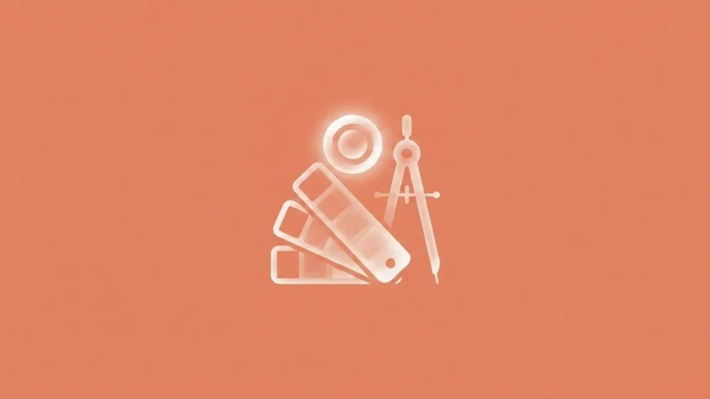 Ilustración de pantonera con logotipo y compás que representa el manual de identidad corporativa