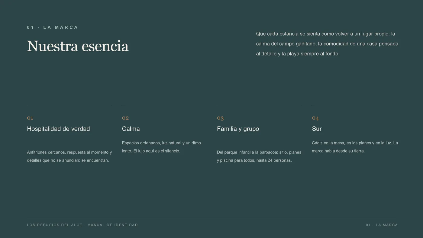 Páginas interiores del manual de marca: construcción del logotipo y usos